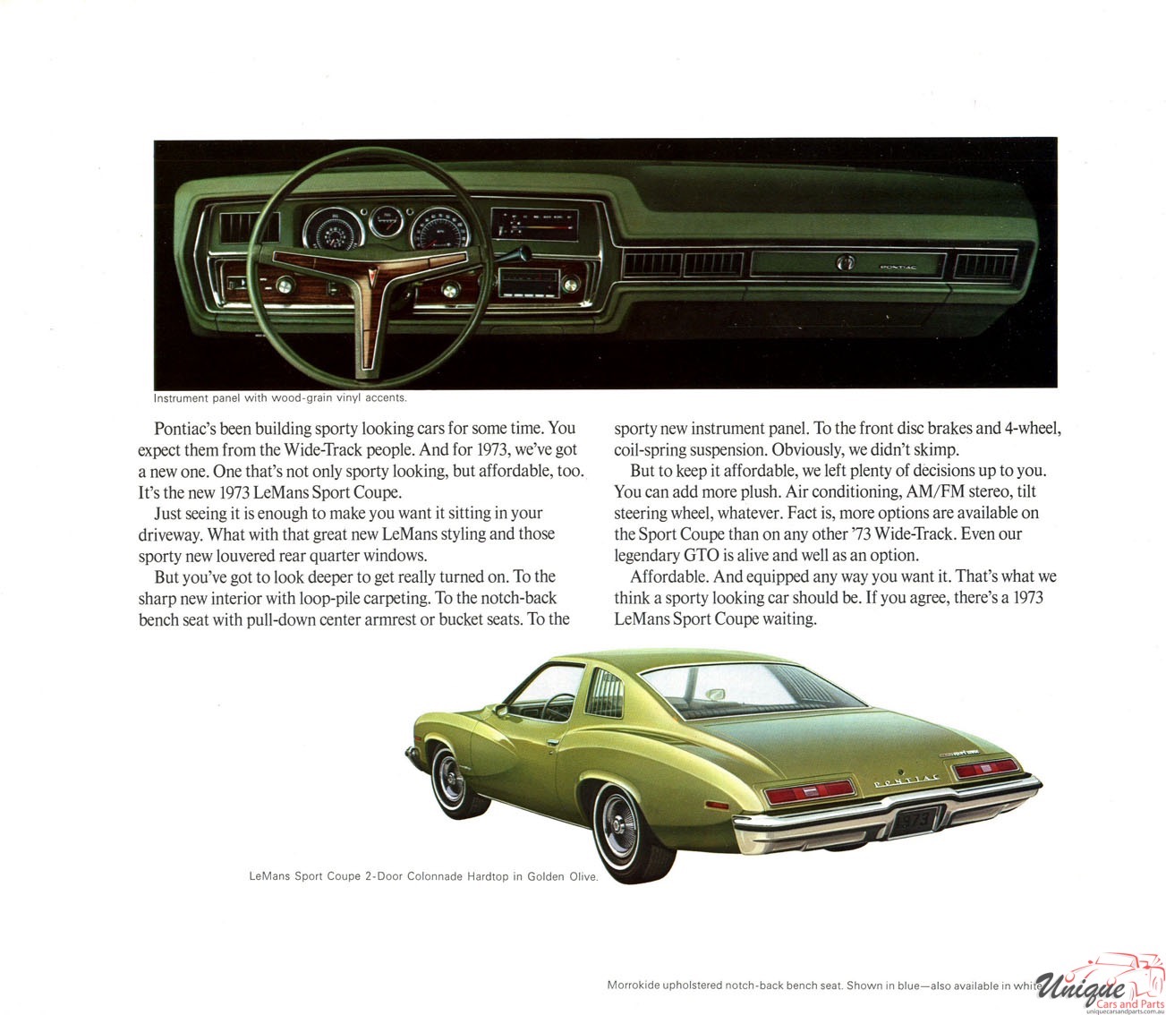1973 Pontiac LeMans Sport Coupe Brochure Page 3